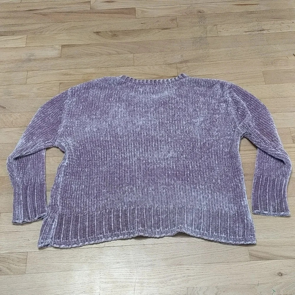Philosophy Lavender Purple Lilac Chenille Chunky Knit Sweater size Medium M - Picture 3 of 8